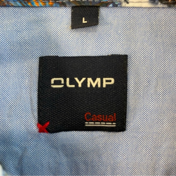 men's OLYMP colourful butterfly novelty print shirt large - Picture 8 of 9